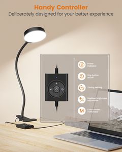 Giải phóng mặt bằng giá glocusent <span class=keywords><strong>LED</strong></span> giường đầu giường Đèn đọc sách linh hoạt mắt chăm sóc Clip-on ánh sáng cuốn sách để đọc trên giường - Product Image 5