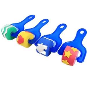 ชุดแปรงฟองน้ำสำหรับวาด<span class=keywords><strong>ภาพ</strong></span>กราฟฟิตี้สำหรับเด็กลาย<span class=keywords><strong>ดอกไม้</strong></span>ลูกกลิ้ง4ชิ้น/เซ็ตยิ้มแบบทำมือ - Product Image 1