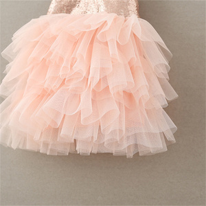 1 pezzo di pizzo di paillettes in tinta unita con etichetta privata per bambini vestiti estivi per neonati canotte per bambine - Product Image 6