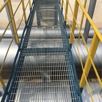 Grille en acier galvanisé soudée, barre plate, anti-corrosion, pour passerelle industrielle, plateforme, panneau de grille en acier