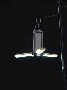 Three Leaf Folding Camping Lantern Rechargeable <b>Filament</b> Lamp Hook Light Flashlight for Tent Outdoor Glamping - Product Image 4