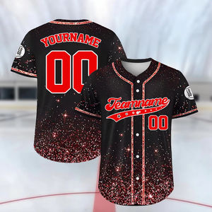 공장 맞춤형 승화 인쇄 청소년 빈 버튼 야구 셔츠 V 넥 빈 야구 치어 리더 저지 - Product Image 3