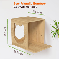 Vente en gros d'étagères murales pour chat en bois naturel hamac pour maison et décoration intérieure