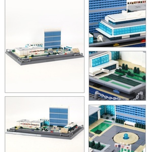 Bâtiment de l'ONU à New York, modèle architectural en blocs ABS, échelle 1:1, jouet éducatif pour enfants, cadeau - Product Image 3