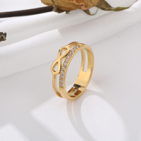 Bague classique en acier inoxydable pour femme, réglable, avec placage or antique, taille personnalisable et service OEM/ODM