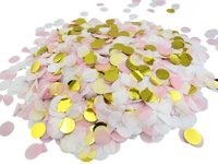 Ballons de 15g et 2,5cm en papier doré coloré avec confettis pour décorations de mariage, anniversaire, baby shower, révélation du sexe et autres fêtes