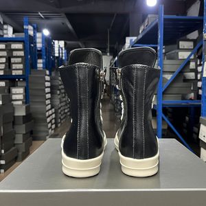 Botas Cortas Planas Unisex de Cuero Genuino Cómodas, Estilo Clásico Casual con Cordones, Zapatos para Caminar, Zapatillas de Mujer de Caña Alta - Product Image 2