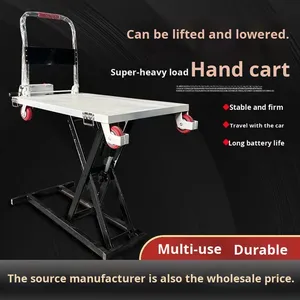 Troli Baru yang Dipasang di Mobil untuk Memindahkan dan Memunggah Barang, <span class=keywords><strong>Platform</strong></span> Flatcar Baja, Gerobak Gunting, Truk Flatbed Pengangkat Hidrolik Listrik, Dapat Disesuaikan - Product Image 4