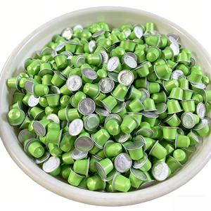 Green <b>Tea</b> Pods Single Serve Capsules for Coffee Machines Green Color Aluminum Lid Reusable Packaging - Product Image 3