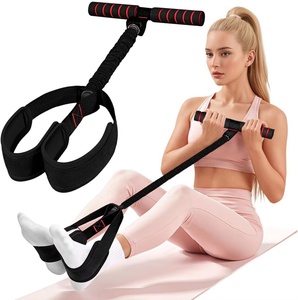 Bande de Résistance à Pédale avec Poignée, Bandes de Résistance d'Exercice en Latex Améliorées pour le Renforcement du Core et des Abdos, Équipement de Gymnastique pour Femmes - Product Image 1