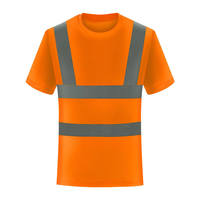 Camiseta de Seguridad de Alta Visibilidad CLASE 3, de Secado Rápido y Transpirable, para Trabajo y Construcción, en Amarillo y Naranja