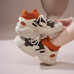 Nouvelles Chaussures Dad Style Mecha Respirantes et Légères à Lacets pour Femme Automne Hiver Antidérapantes avec Doublure en Maille et Semelle Intermédiaire en Caoutchouc Textile 2025 - Product Image 1