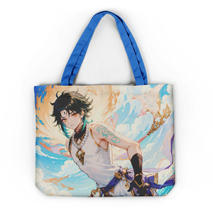 Venta al por mayor grande personalizado Anime <span class=keywords><strong>Genshin</strong></span> impacto impresión bolsa de compras logotipo impreso personalizado diseño propio con cremallera - Product Image 5