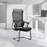Chaise de bureau ergonomique Liyu à dossier haut en maille avec appui-tête réglable et soutien lombaire, chaise de bureau pivotante pour ordinateur