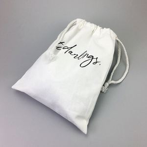 Hot Sale Custom Portable Natural Cotton Canvas Cloth <b>Fabric</b> Laundry Drawstring <b>Bag</b> for Hotels - Product Image 6