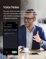 Lunettes Intelligentes à Batterie Haute Capacité, Audio Sans Fil, Recharge Magnétique, 170 mAh, Longue Autonomie, Micro HD pour Distributeurs