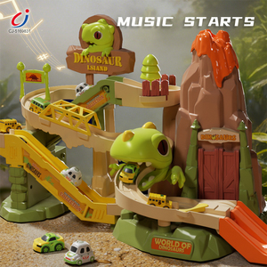 Set de Pista de Carreras Chengji Car Adventure, Juguetes de Construcción Eléctricos, Pista de Dinosaurios, Desafío de Pistas de Animales DIY para Niños - Product Image 3