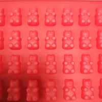 Moule à chocolat en silicone de qualité alimentaire, écologique, non toxique, antiadhésif, réutilisable, en forme de mini-ours, pour bonbons gélifiés, de la marque Refine Factory