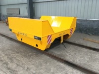 Chariot de transfert sur rail électrique robuste à télécommande pour la manutention de matériaux en atelier