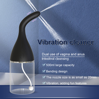 Seringue anale électrique vibrante 3 vitesses 5 orifices avec pulvérisation d'eau pour hommes gays adultes, en silicone, jouet sexuel, nettoyeur d'encolure