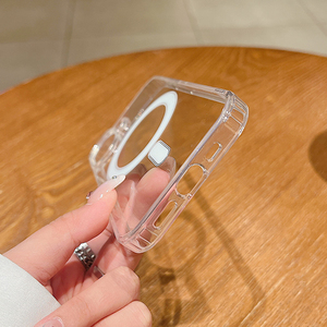 Lai rõ ràng TPU + Acrylic Magnetic điện thoại thông minh bìa cho Iphone 17 16 15 14 đối với Samsung cho <span class=keywords><strong>Galaxy</strong></span> S25 S24 chống sốc điện thoại trường hợp - Product Image 6