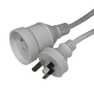 Kabel daya Ac Kelas Rumah Sakit standar 3 Pin dengan steker pria dan wanita kabel cabang listrik untuk mesin las kabel Universal