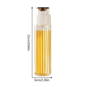 Distributeur automatique d'huile et de vinaigre en verre de 500 ml avec ouverture et fermeture automatiques, bouteille à épices de cuisine avec outils anti-fuite par gravité inclus - Product Image 1
