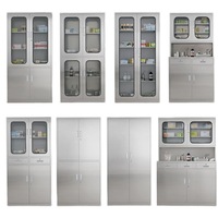 Armoire de classement en métal à 2 portes, équipement hospitalier, armoire en métal, armoire médicale en acier inoxydable