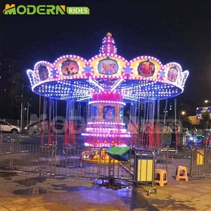 Gran Atracción de Feria de Diversiones al Aire Libre de Acero y Fibra de Vidrio, Columpios, Sillas Voladoras, Certificación ISO CE, En Venta 36 - Product Image 5