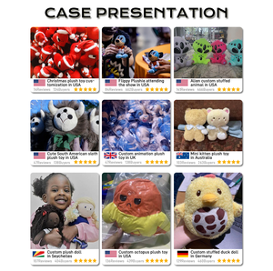 Tùy chỉnh đồ chơi sang trọng nhà sản xuất tùy chỉnh plushies thiết kế xây dựng thương hiệu của riêng bạn sang trọng cho Kid món quà thú nhồi bông đồ chơi sang trọng tùy chỉnh - Product Image 4