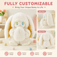 Peluche personnalisée en forme de lapin : Créez votre propre design d'animaux en peluche, figurine en peluche sur mesure pour cadeau promotionnel, vente en gros