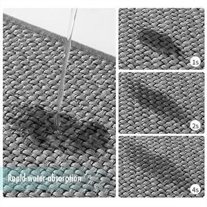 Tapis de salle de bain minimaliste transfrontalier, couleur unie, antidérapant, rectangulaire, en terre de diatomée absorbante, pour usage domestique - Product Image 6