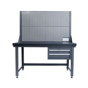 उच्च गुणवत्ता वाले पेशेवर धातु कार्य तालिका अनुकूलित पेगबोर्ड शेल्फ भारी शुल्क वर्कबेंच गैरेज के लिए दराज के साथ - Product Image 1