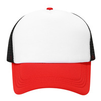 Casquette classique 5 panneaux en gros à prix d'usine, avec logo brodé personnalisé, casquette de camionneur en maille et mousse unie vierge pour hommes
