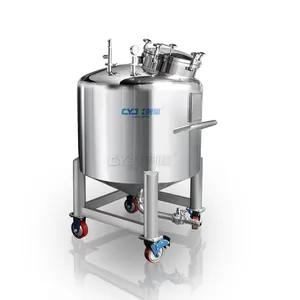 CYJX 50l 100l 200l 500l 1000l Vertical 304 316 Stainless Steel Sealed Movable Liquid Wine Oil Water Storage Tank