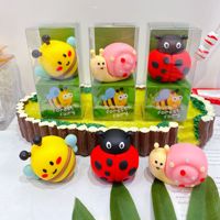 Nouvel effaceur de crayons mécanique au design abeille, coccinelle et escargot – Adorable motif en silicone de dessin animé pour étudiants