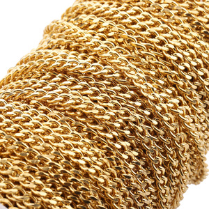 Cadena Cubana de Acero Inoxidable, Chapada en Oro de 18k, Collar y Pulsera para Hombre, Estilo Punk con Acabado Pulido Lateral, Joyería de Regalo - Product Image 5