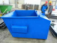 Nouvelle benne à déchets personnalisée compatible avec les chariots élévateurs à chargement frontal et arrière, construction en acier, couvercles en plastique pour la gestion des déchets