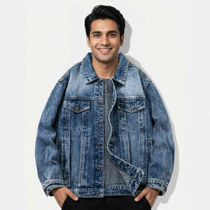 Custom logo Denim <b>Jacket</b> Autumn New Fashion Casual <b>Men's</b> <b>Jacket</b> Cotton Fashion Trend Style Cargo Denim <b>Jacket</b> - Product Image 1