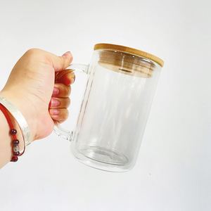 <b>Double</b> <b>Wall</b> Pre-Drilled Snowglobe <b>Mug</b> 9 11 15 Oz Sublimation Snow Globe Beer Glass Cup With Bottom Hole Plug for Glitter - Product Image 2