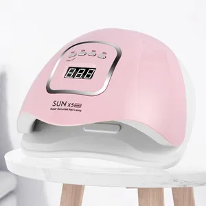 Logotipo personalizado rosa sunx5 max 180w 45leds, manicure automático uv luz de curvamento de unhas, equipamentos de beleza, preço baixo