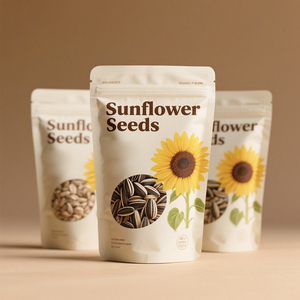 Bolsa de plástico impresa personalizada Fruta Nueces Kemels Comida Bolsa de fondo plano Bolsa de semillas de girasol con agujero para colgar - Product Image 6