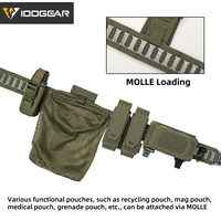 Sabuk Taktis IDOGEAR 2 Inci Lepas Cepat Ranger Green MOLLE Dengan Sabuk Dalam dan Luar Ringan untuk Pria