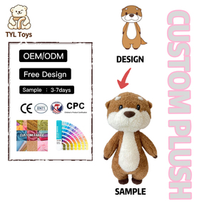 Peluche personnalisée OEM ODM en forme d'otère, animal marin en tissu doux, mascotte d'otère en peluche certifiée CE - Product Image 1