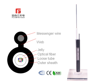 12 lõi sợi cáp quang hình 8 bảy bị mắc kẹt Messenger dây cáp quang hình 8 cáp quang nhà phân phối - Product Image 4