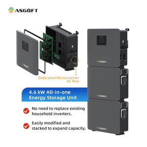 Système de stockage d'énergie domestique Hot Split IP65 4600W AC, batterie LiFePO4 4,6 kWh 51,2 V CAN, hybride solaire monté en rack - Product Image 1