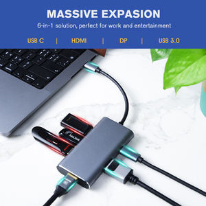 ฮับ USB-C แบบพกพา OEM DOM หลายพอร์ต 6-in-1 สำหรับแล็ปท็อป - Product Image 6