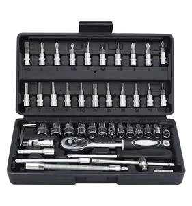 46PCS 1/4 Inch Drive Metric Socket Set OEM <b>DIY</b> Ratchet Wrench Assembly <b>Tools</b> for Household Auto Repair - Product Image 1