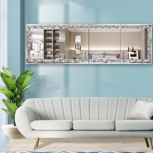 Trend WXM-1591 Standing Diamonds <b>Rectangle</b> Floor <b>Mirror</b> 3D Modern Luxury Full Body <b>Mirror</b> <b>Wall</b> Mounted Dressing <b>Mirror</b> LED - Product Image 3