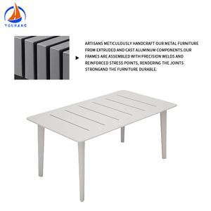 Venta caliente Mesa de jardín Sillas de patio impermeables nórdicas de alta calidad Mesa de proveedor de aluminio y cuatro sillas de jardín - Product Image 5